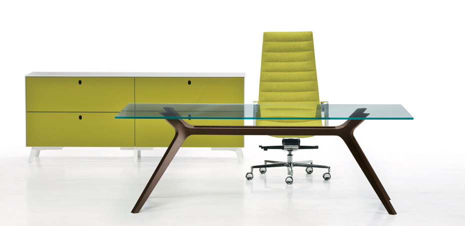 Design Office Desk In Gl Dr By Frezza Designer Claudio Bellini Dr Frezza Design Desk