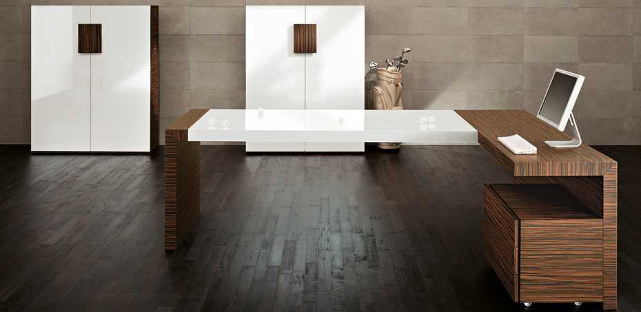 Kyo high end design wooden desk by Martex, designer Mario Mazzer