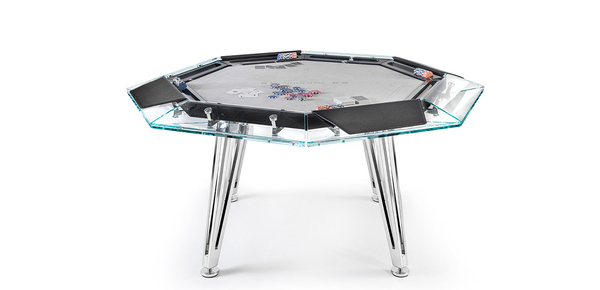 glass poker table