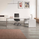 white office desk