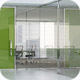 Glass partition wall